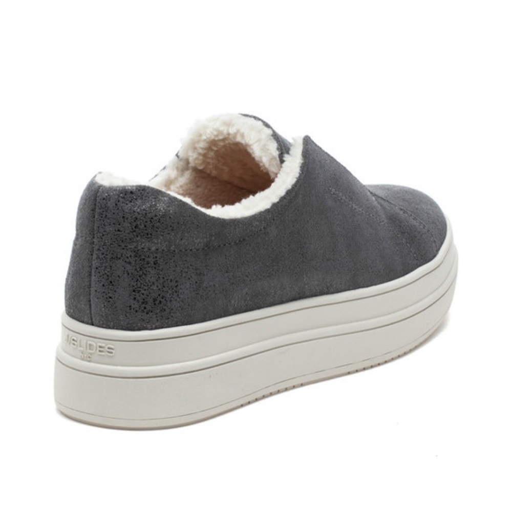 J/Slides Nada Pewter Metallic Leather Sneaker - image 3
